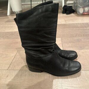 UNBRANDED WOMENS BLACK BOOTS 7.5 M